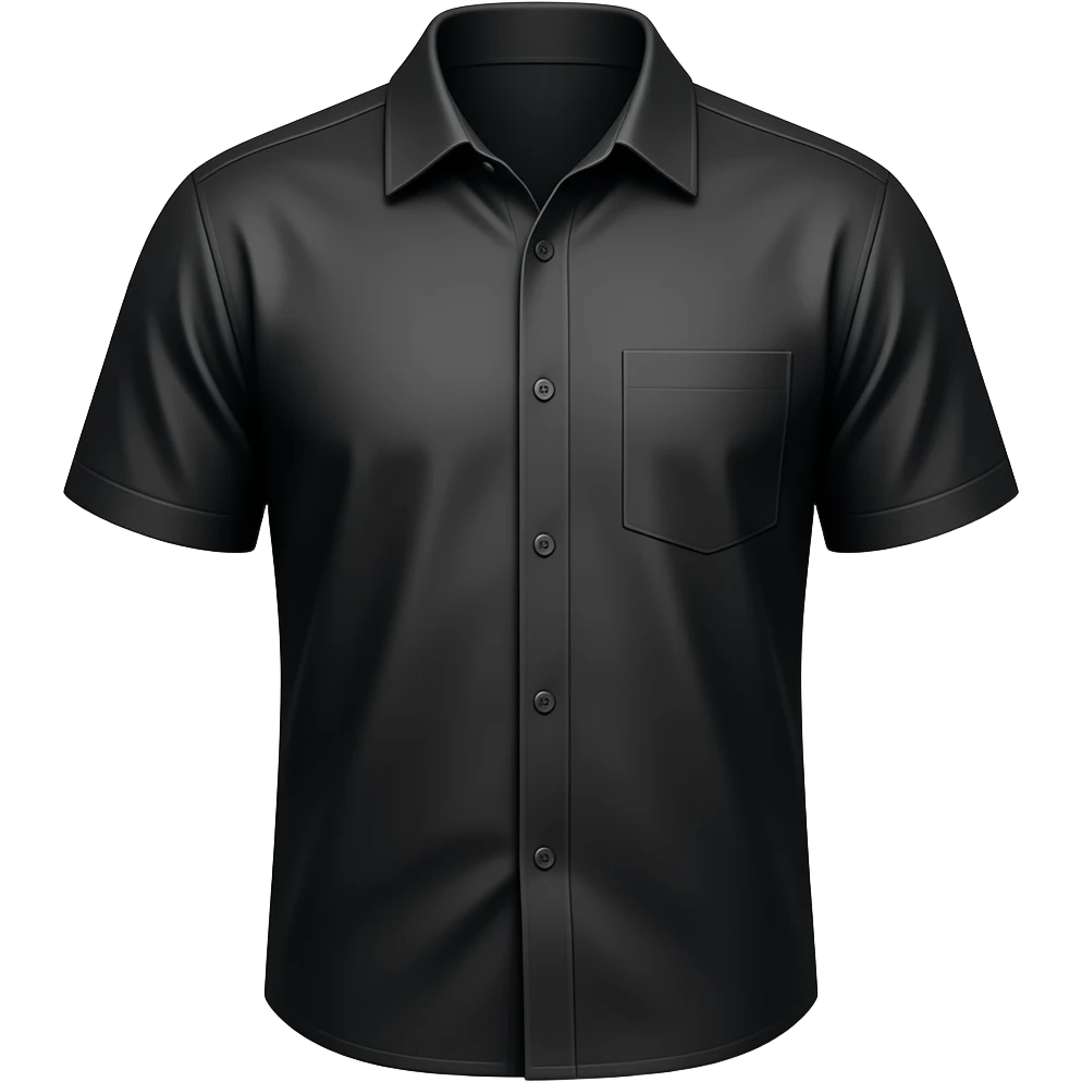 camisa negra manga corta emoji