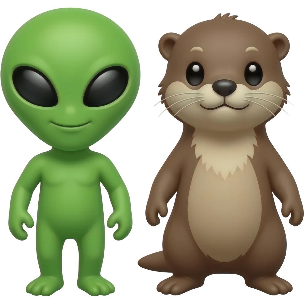 👾🦦 create both together emoji