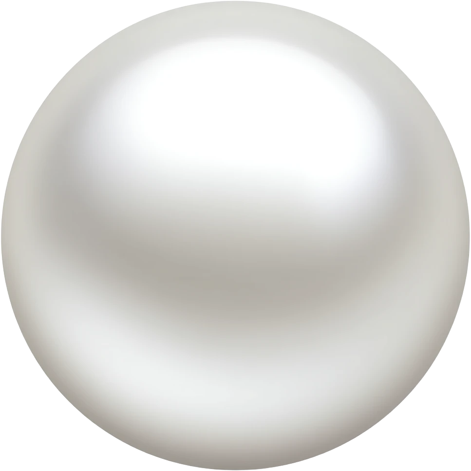 Simple elegant white pearl emoji