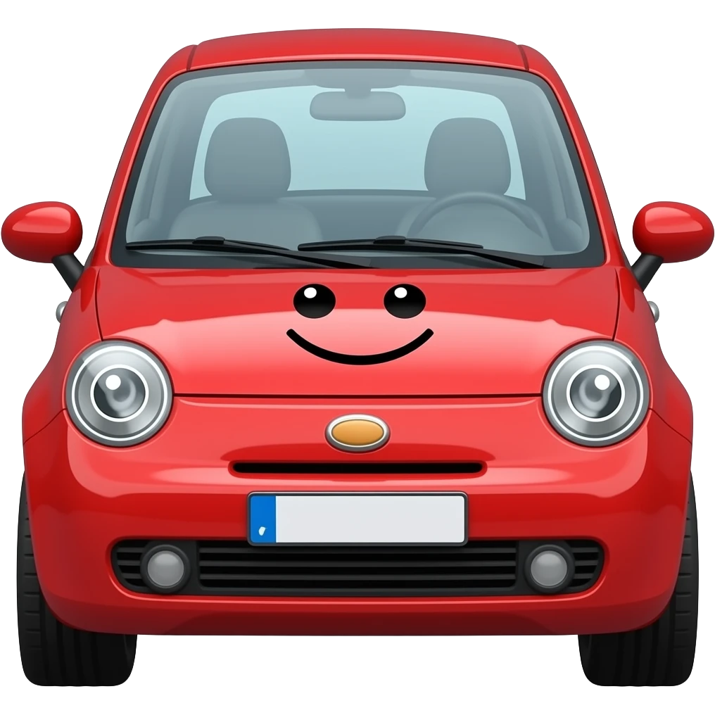 Red cute car emoji
