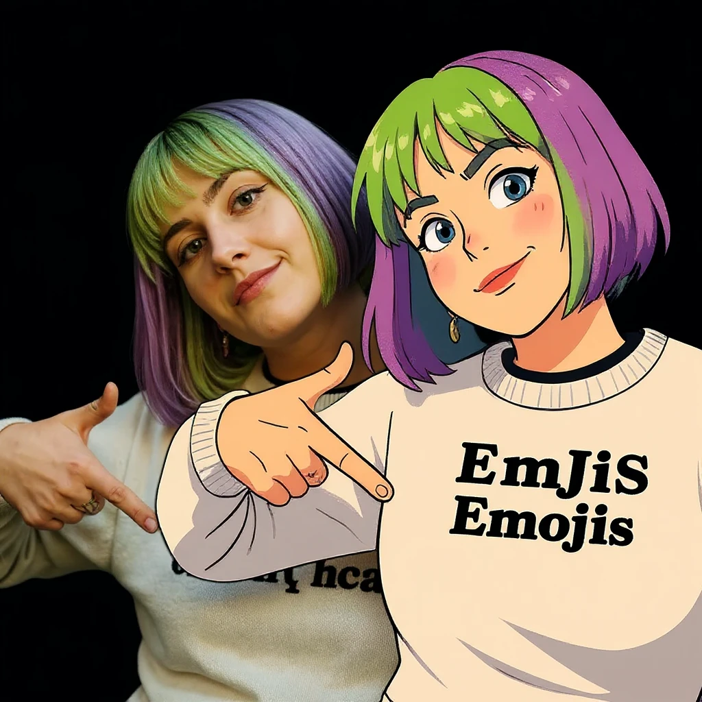 replace replicate to "emojis" and make the background black  emoji