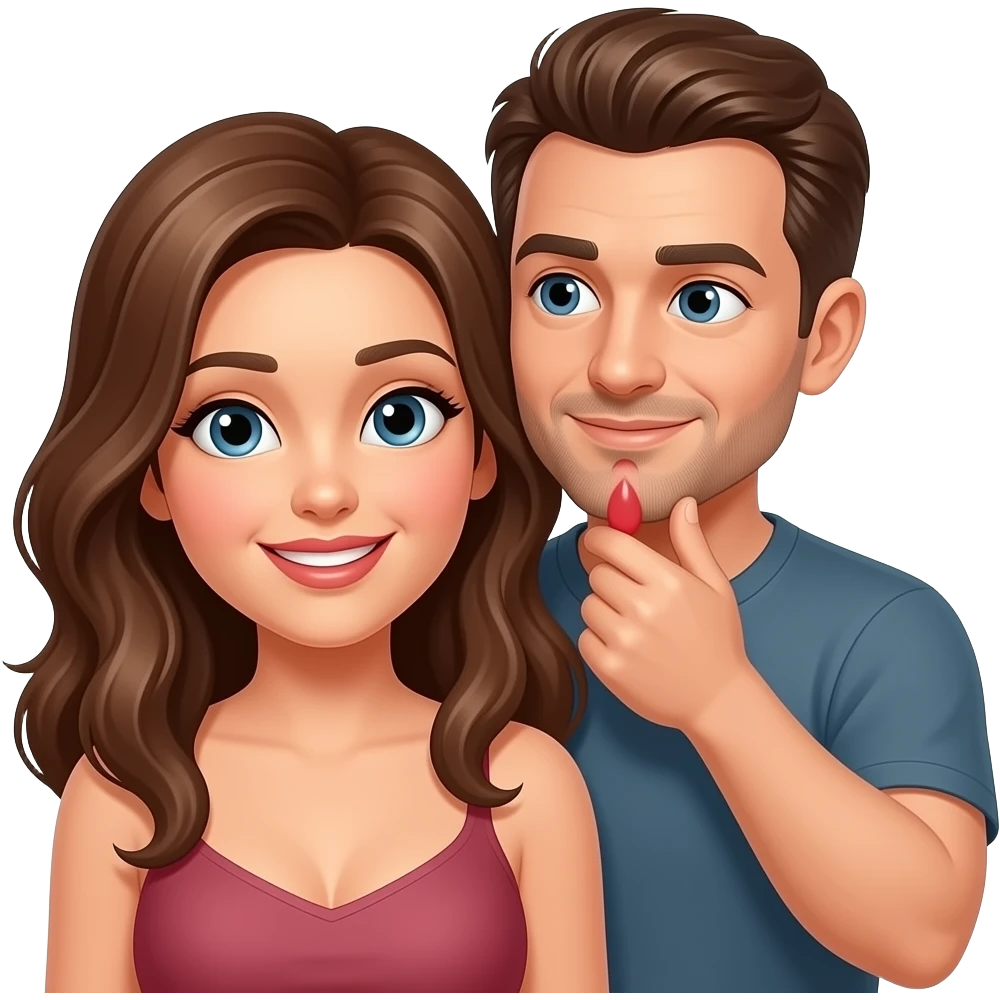 Man pleasuring woman emoji