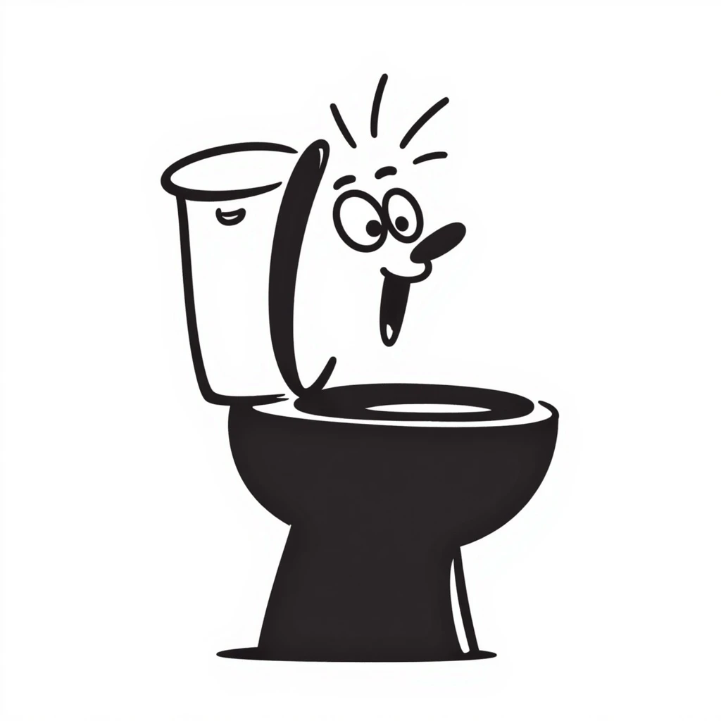 Skibidi Toilet character, energetic, hand drawn doodle style emoji