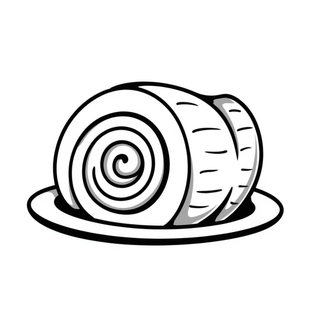 Hand-drawn spiral-cut holiday ham on a platter emoji