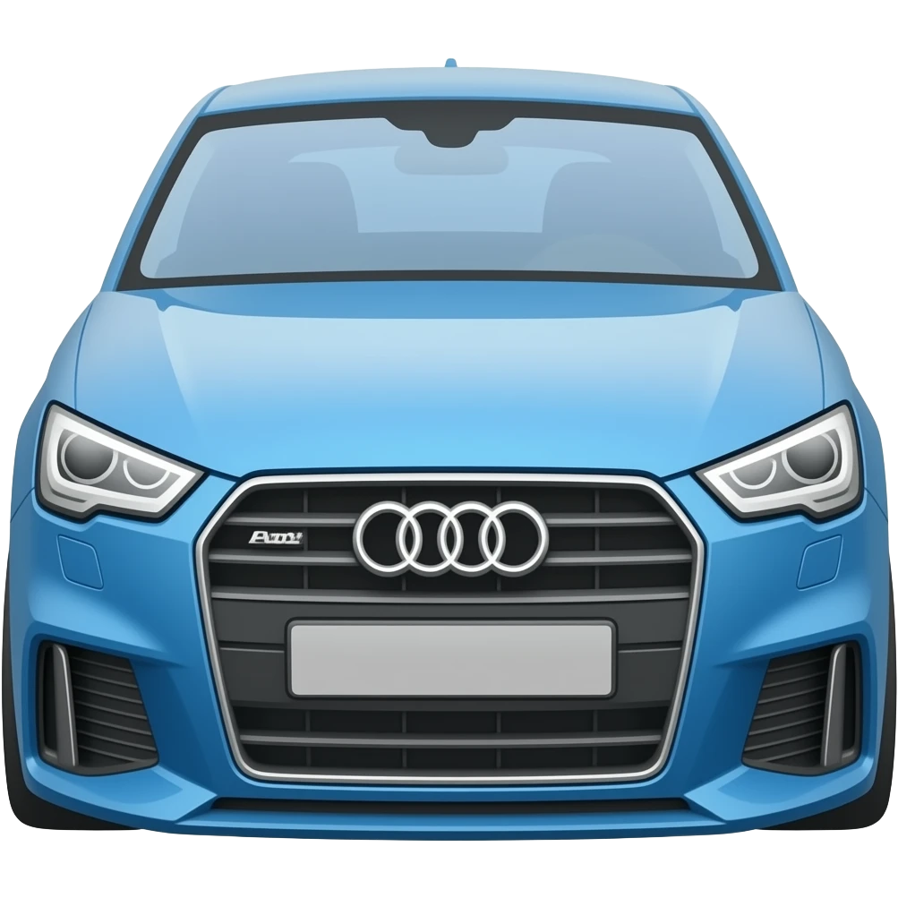 Sticker blauer Audi a1 emoji