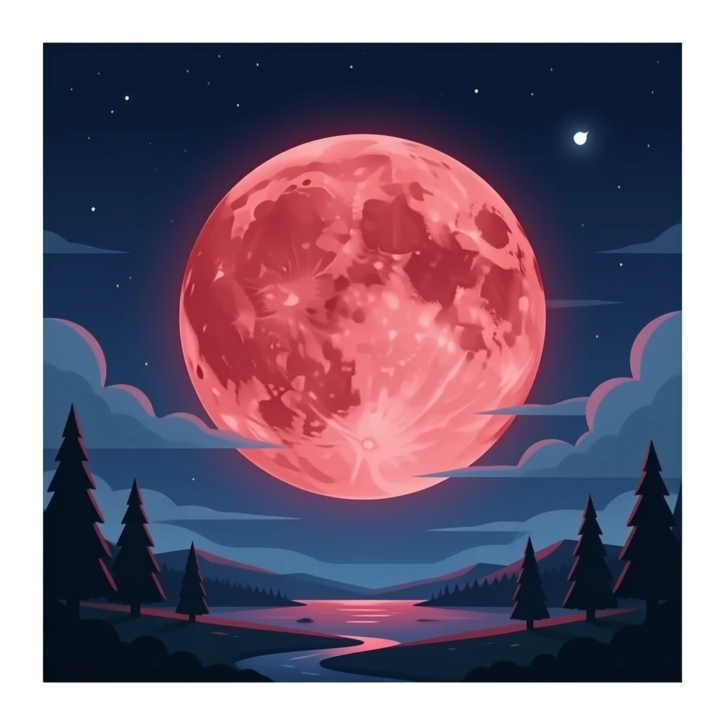 uma lua de sangue emoji