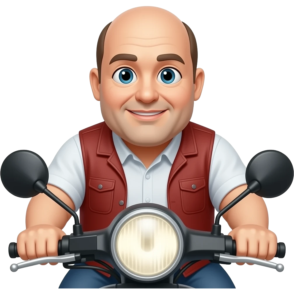 Papa. Un. Potiko. Gordo.   El. Anda. En. Su. Mortor.   El. Es. Un. Poco. Calvo. emoji