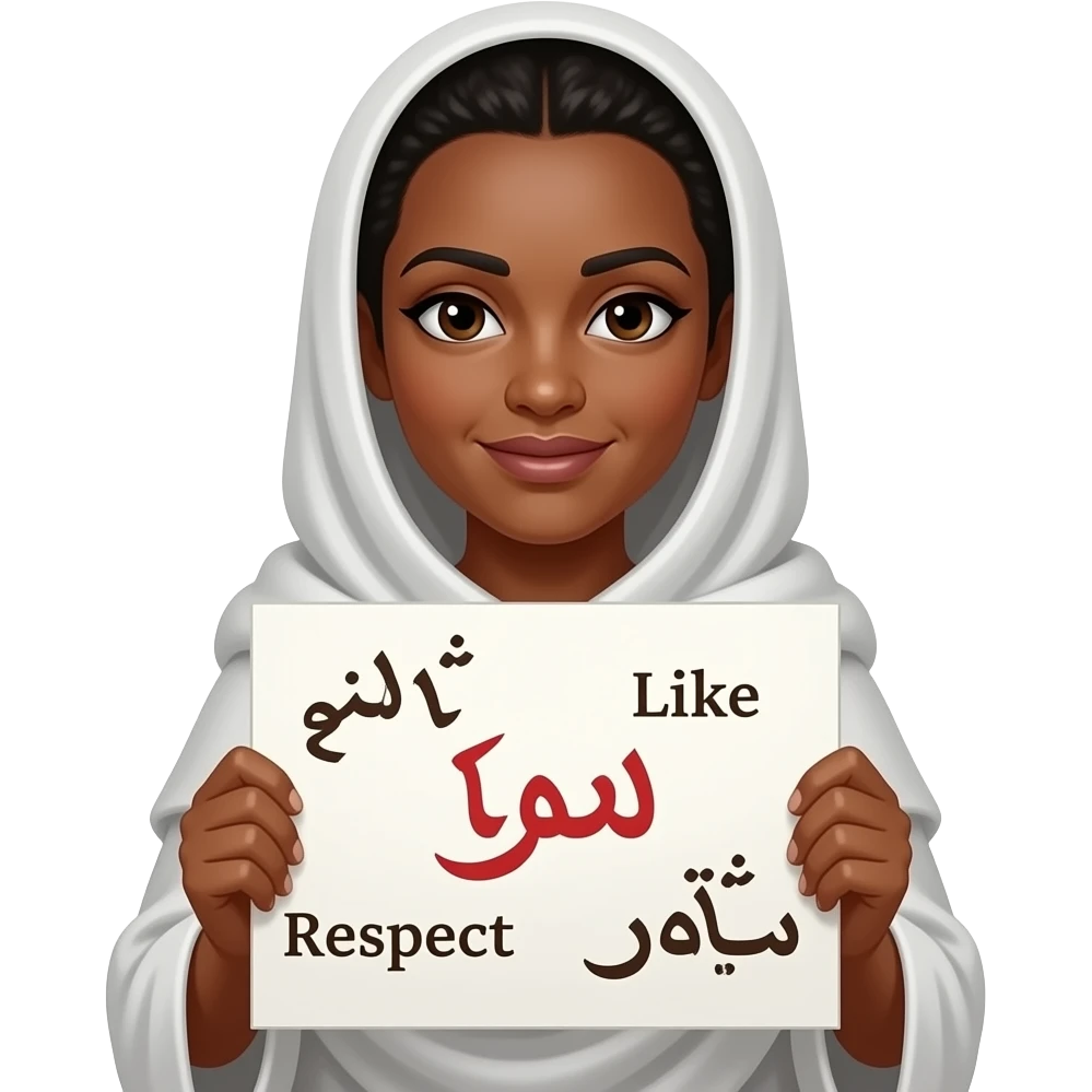 genrate like Like love Respect angery etc  ethiopian coontext emoji