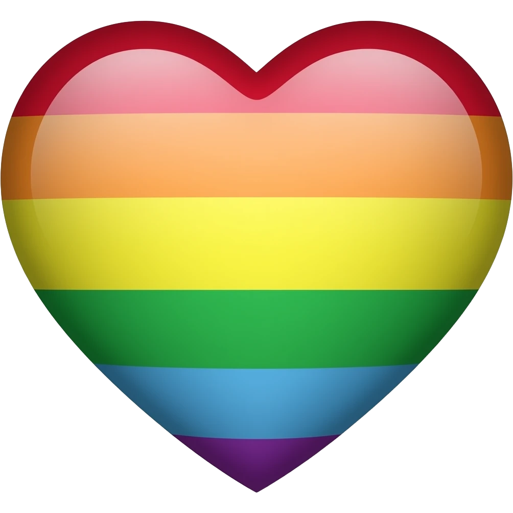 Progress flag heart red, orange, yellow, green, blue, violet, white, pink, light blue, brown and black emoji