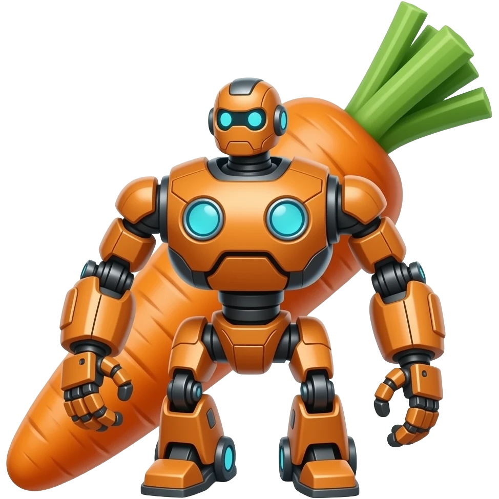 Giant robot carrot emoji