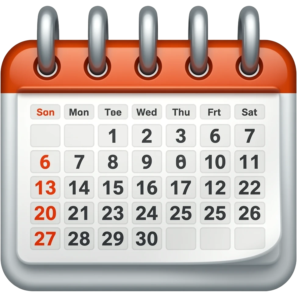 calendar colorful emoji