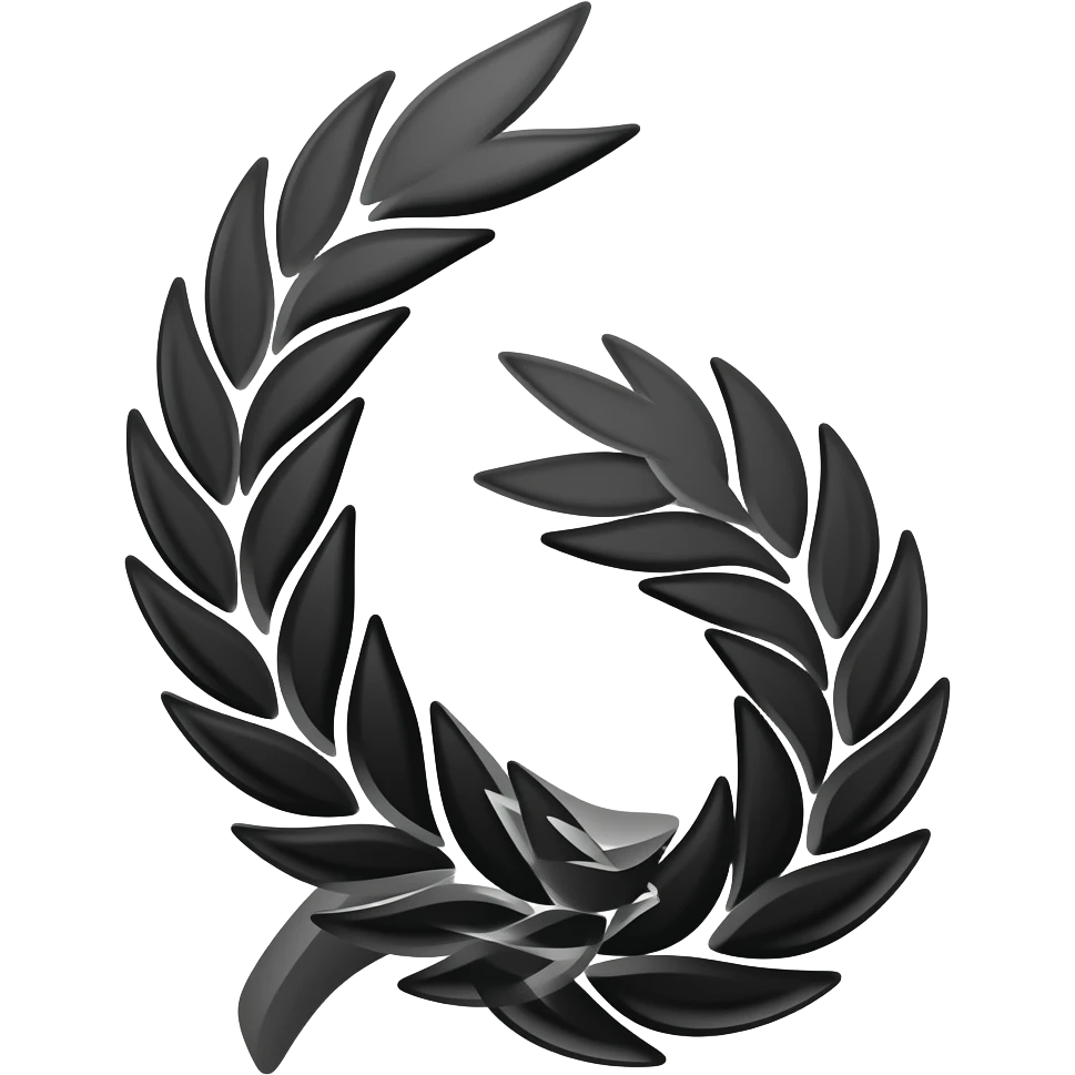 Logo tip Fred perry black and white emoji