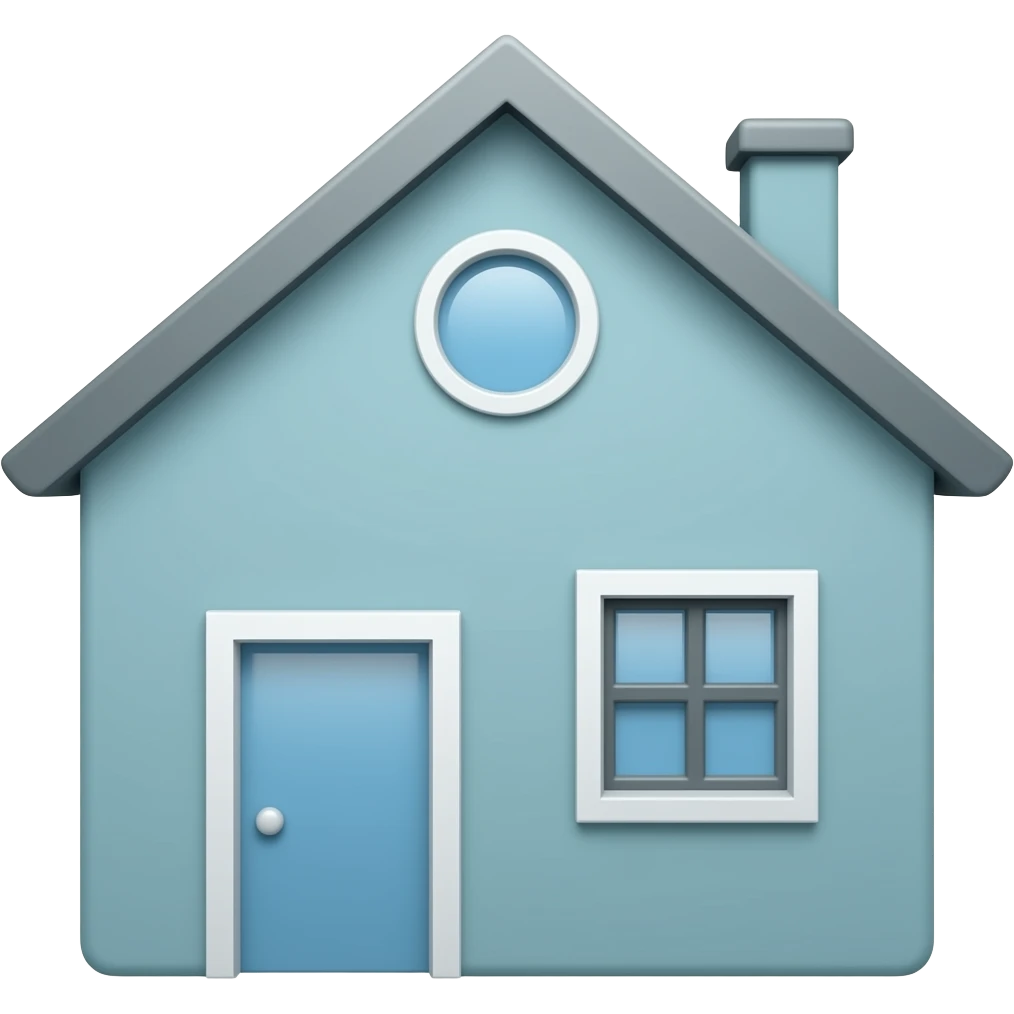 a House Emoji in blue grey emoji