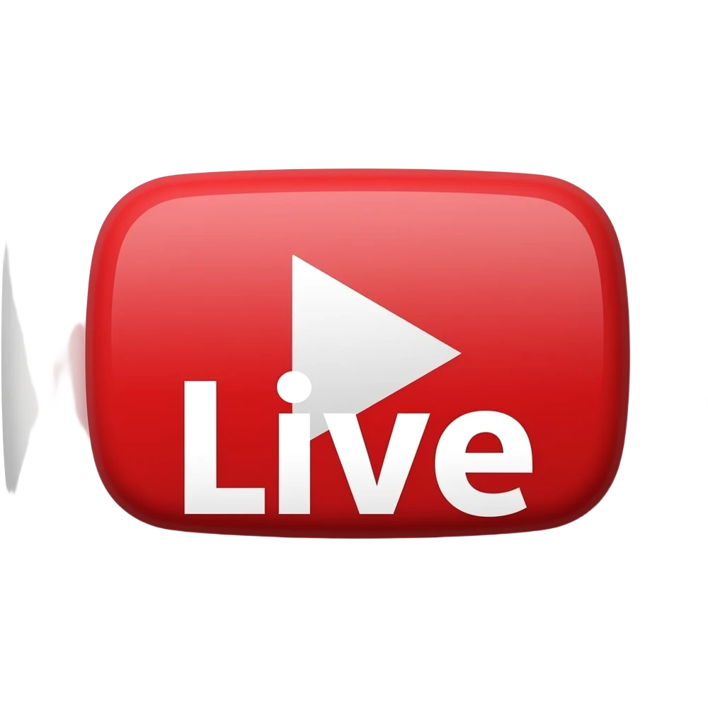 You tube live  Logo emoji