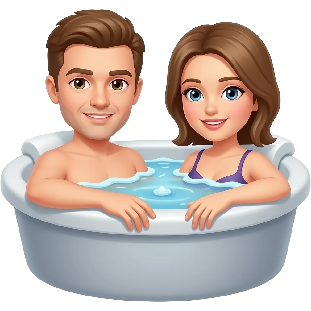 People in hot tub emoji