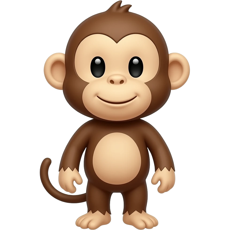 simple cartoon monkey emoji