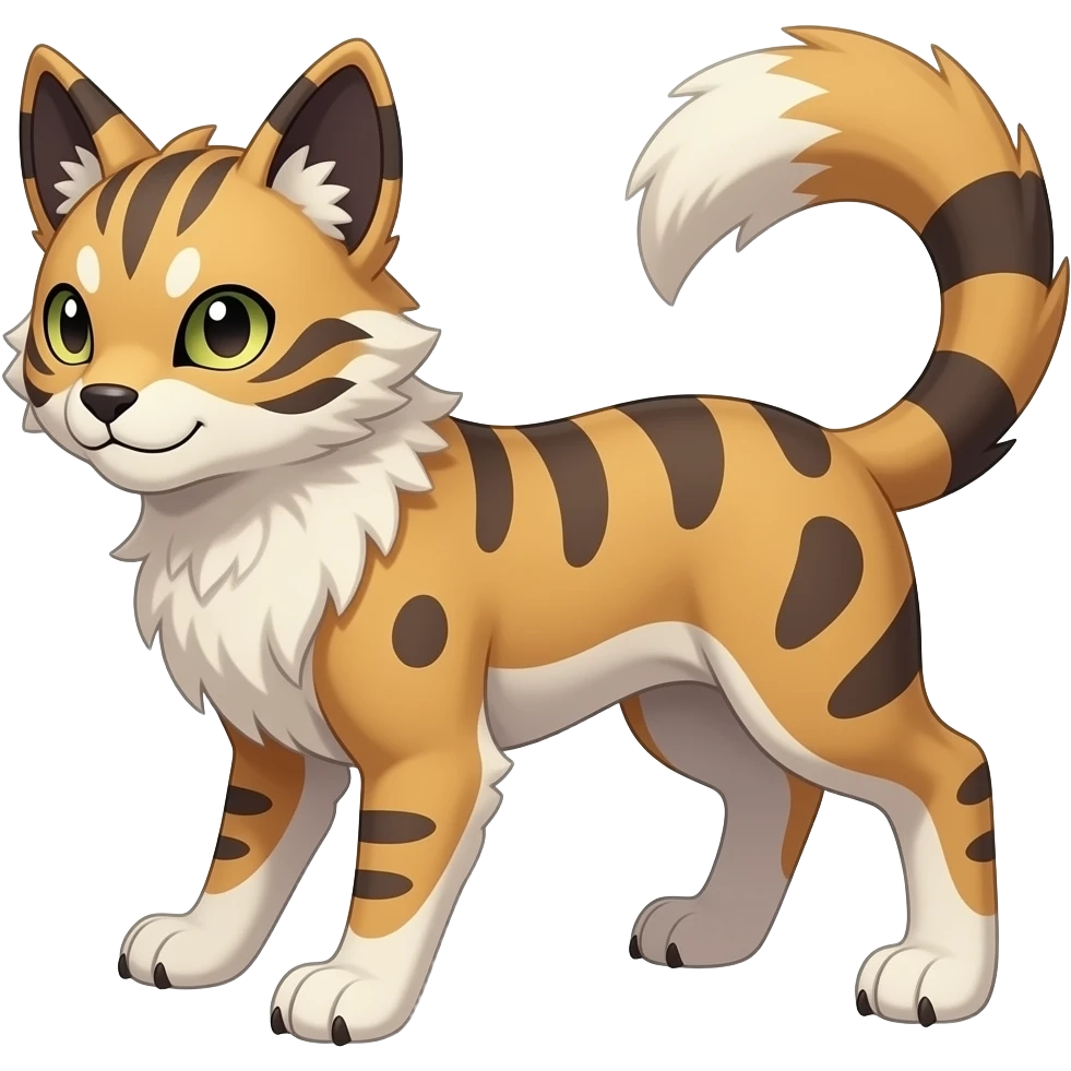 Digitigrade quadrupedal Randomly marked randomly colored Absol-Furret-Purrloin-Noibat-Liepard-Sprigatito-Litten-hybrid emoji