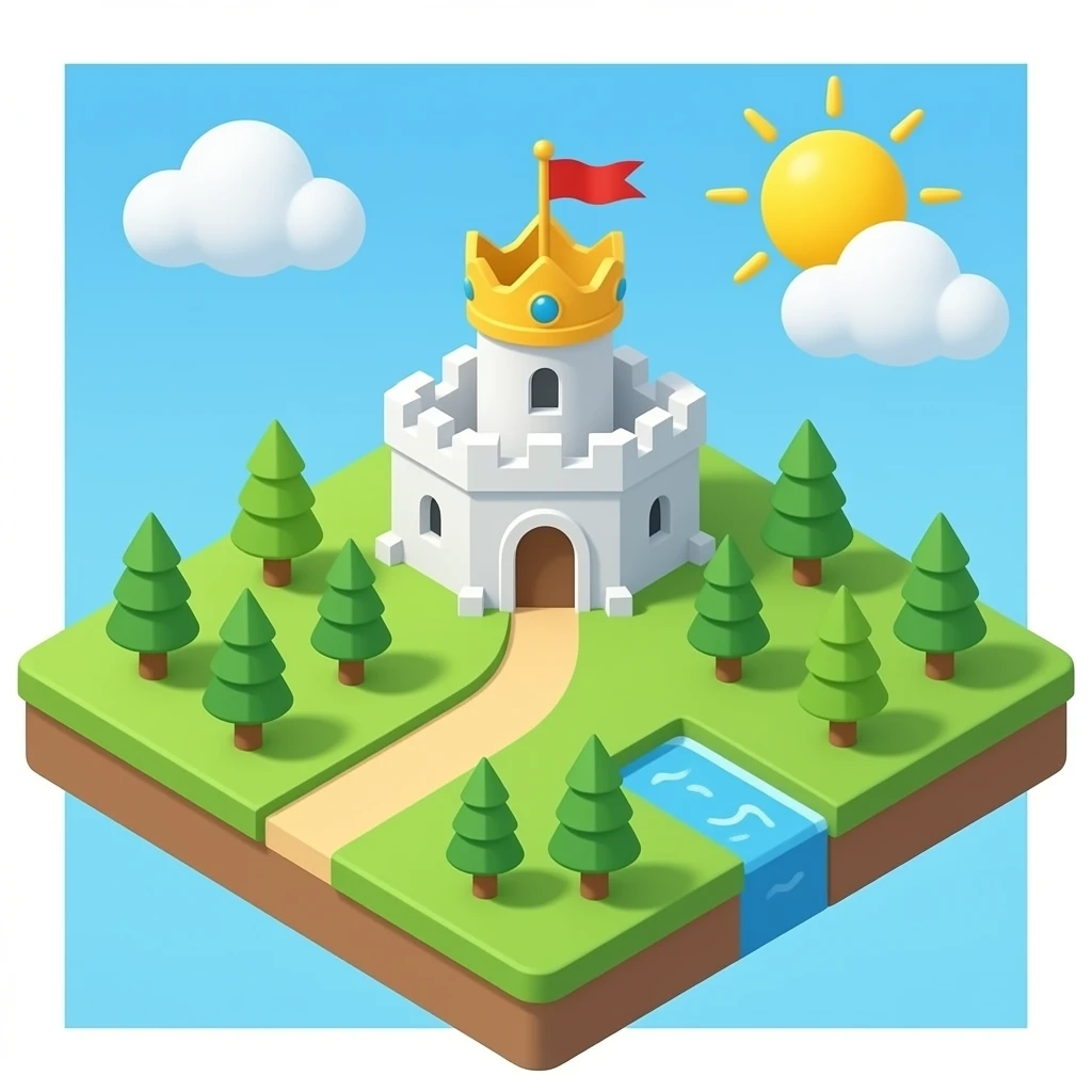 Kingdom from top view emoji