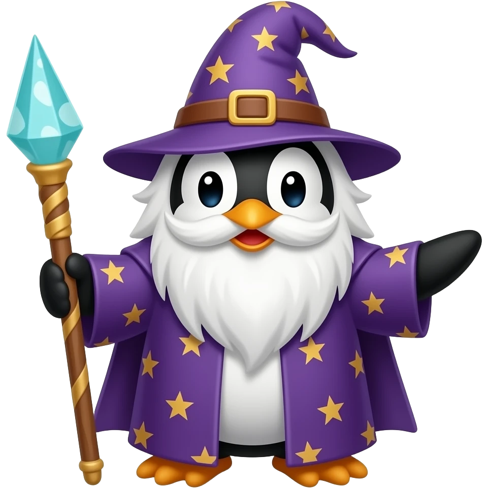 Penguin Wizard emoji