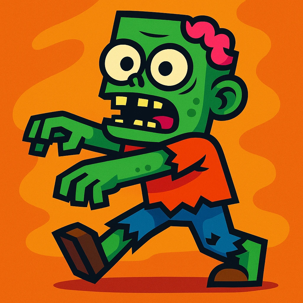 zombie, cartoon style emoji