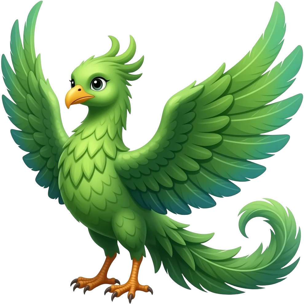 Green Phoenix emoji