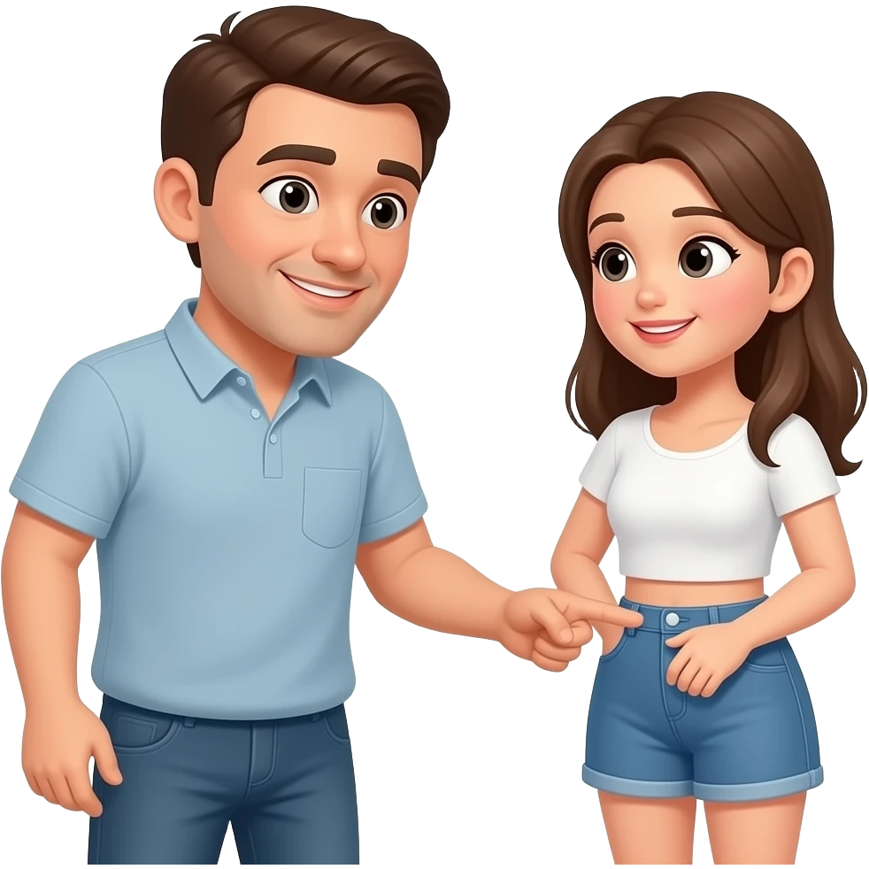 Man with his finger in girls vagina emoji