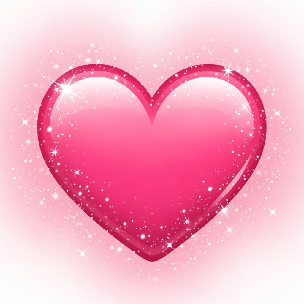 pink heart emoji, cute, shiny, with sparkles emoji