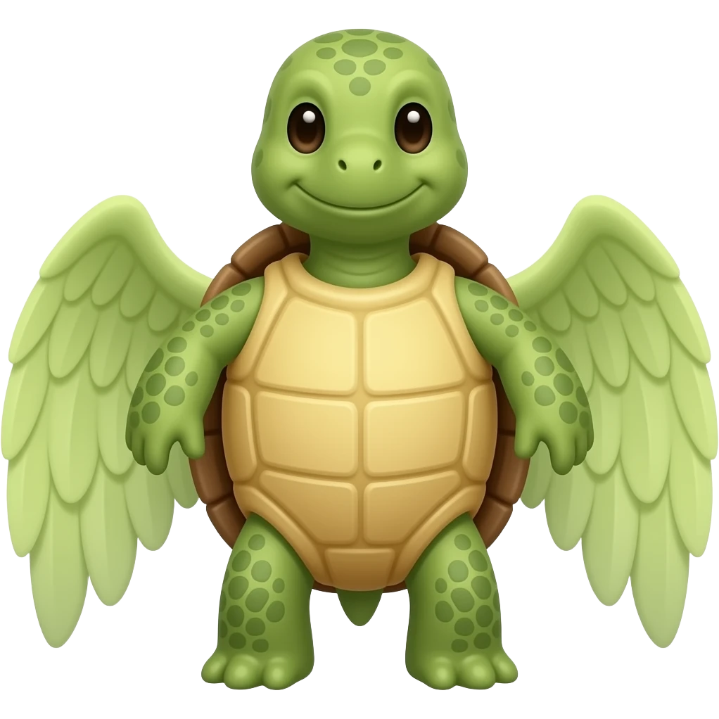 una tortuga con alas emoji
