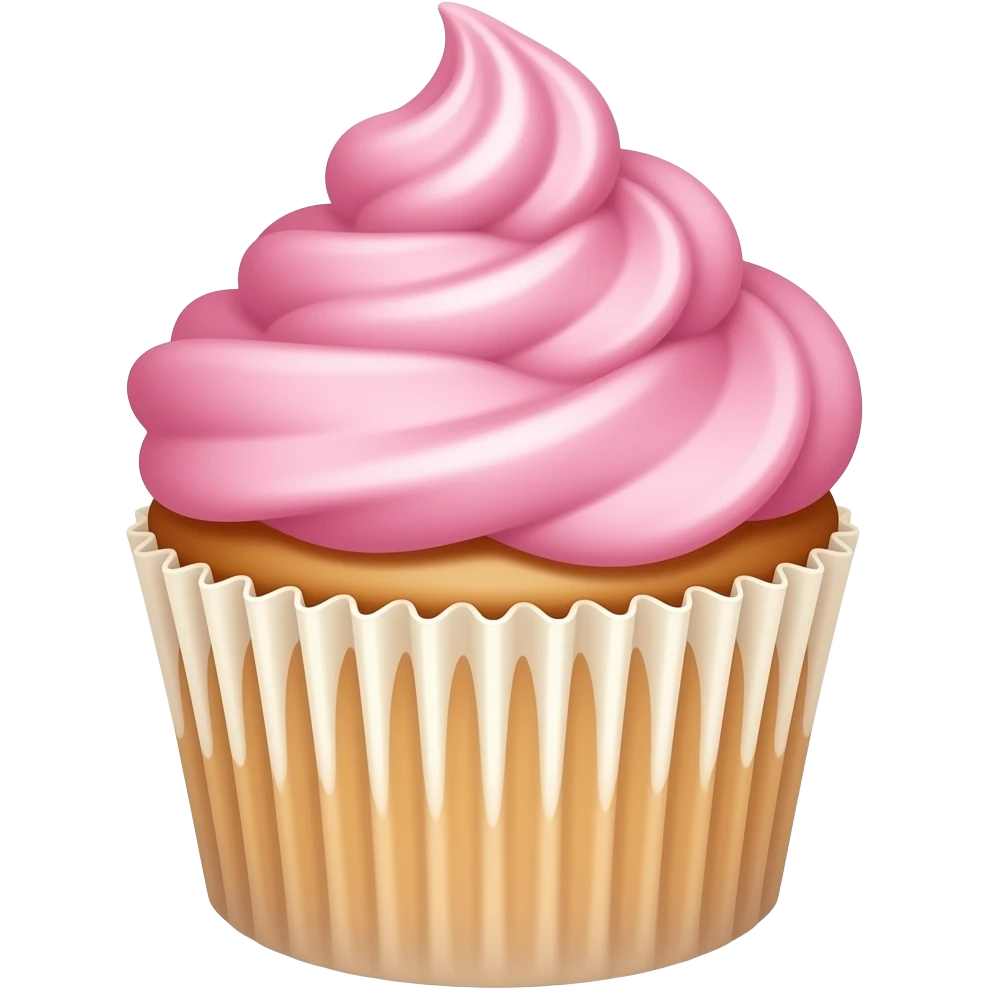 Cupcake with pink icing emoji
