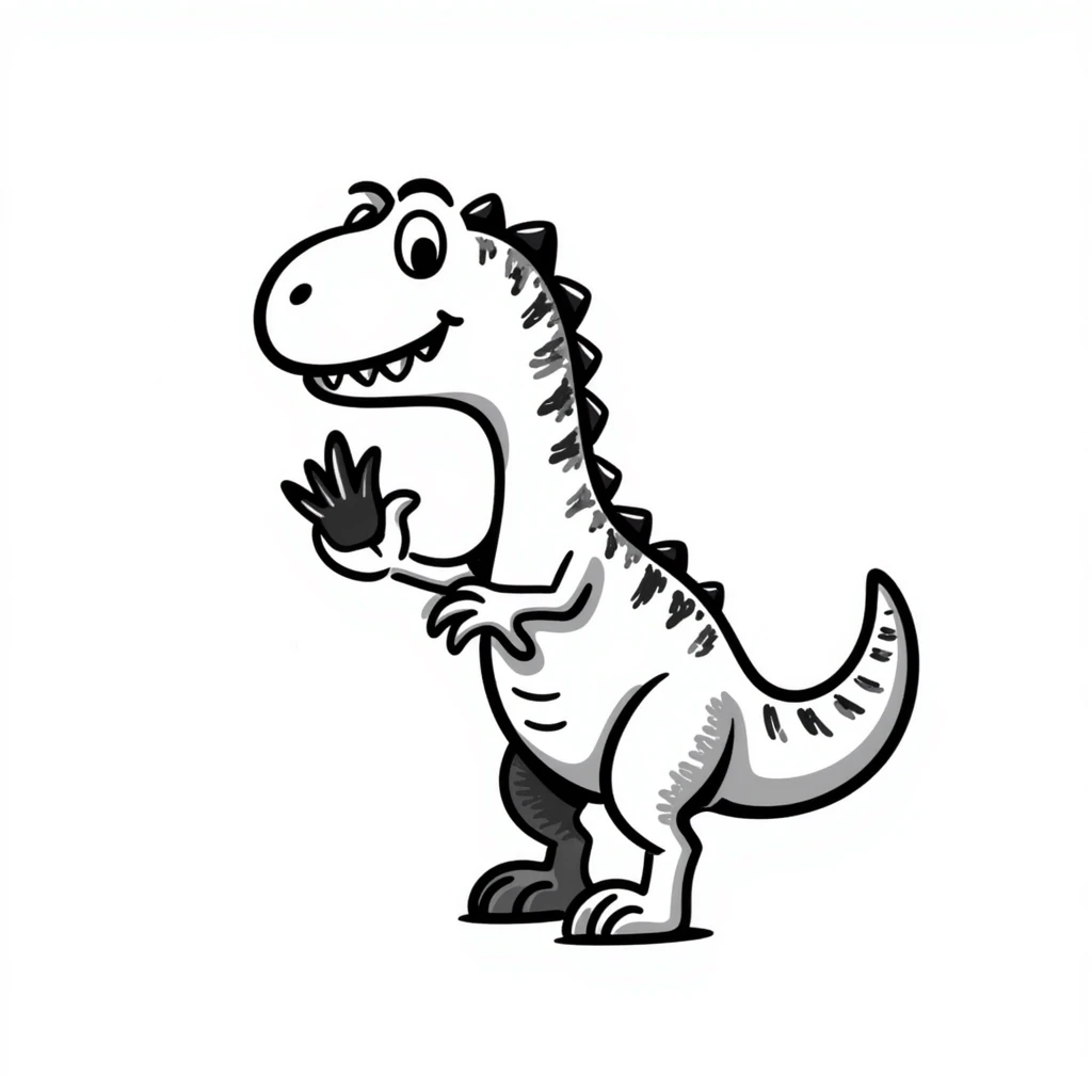 T-Rex giving the middle finger emoji