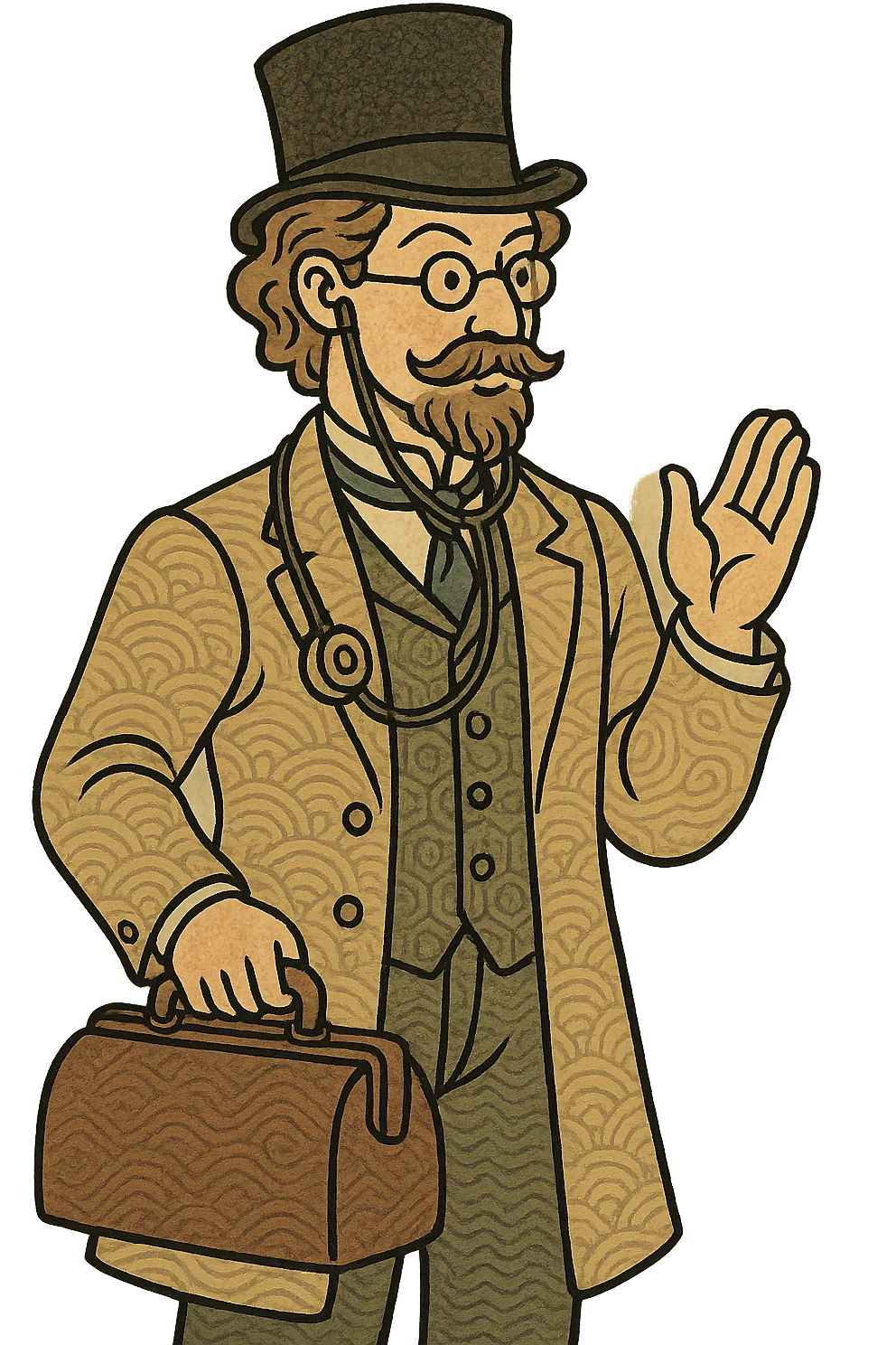 A VICTORIAN DOCTOR with transparent background emoji