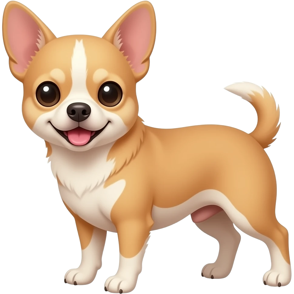 powerful  beige chihuahua sticker emoji