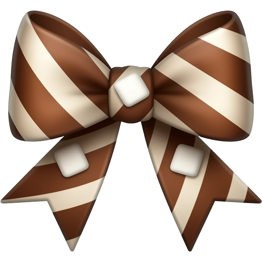 Chocolate Marshmallow bow emoji