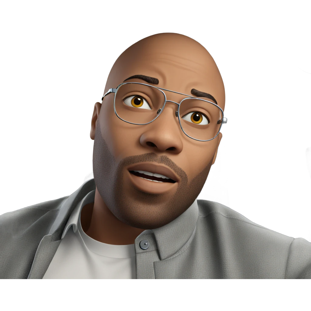 bald man in car interior emoji