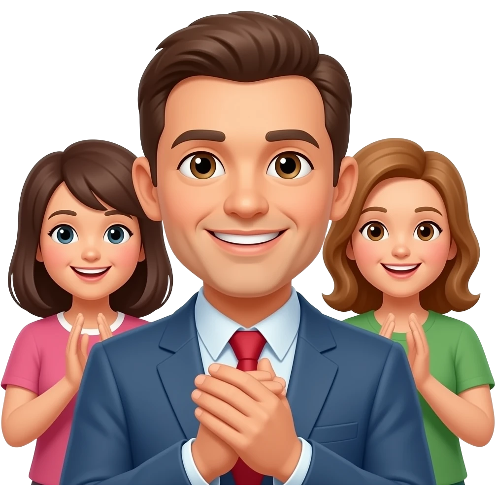 Crowd standing ovation emoji