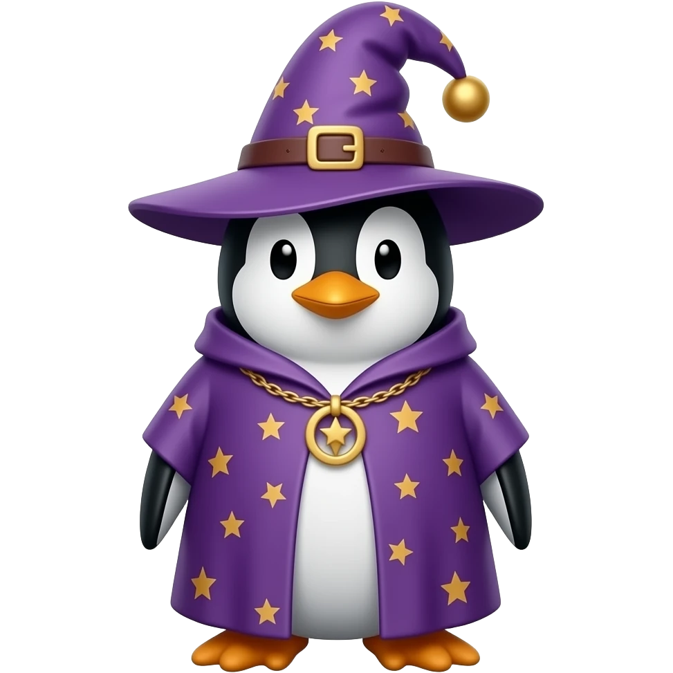 Penguin Wizard emoji