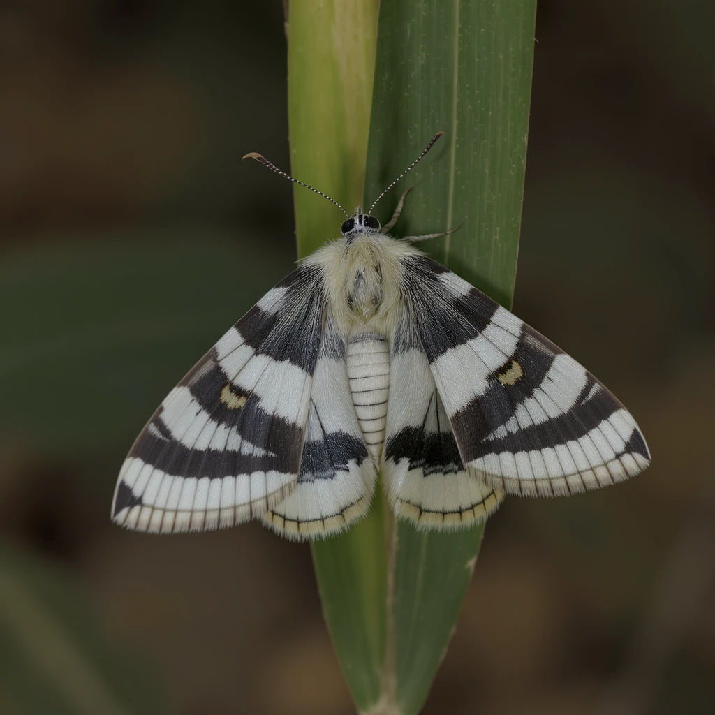 a white and black moth, realistic emoji