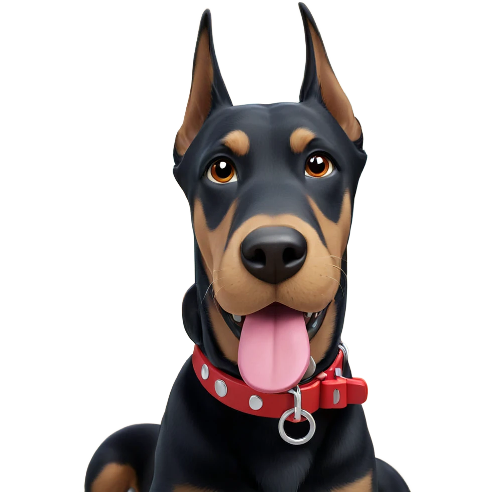 playful dog with red collar emoji