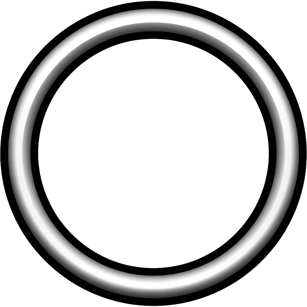 thick black outline, ring emoji, thick black outline, simple cartoon emoji