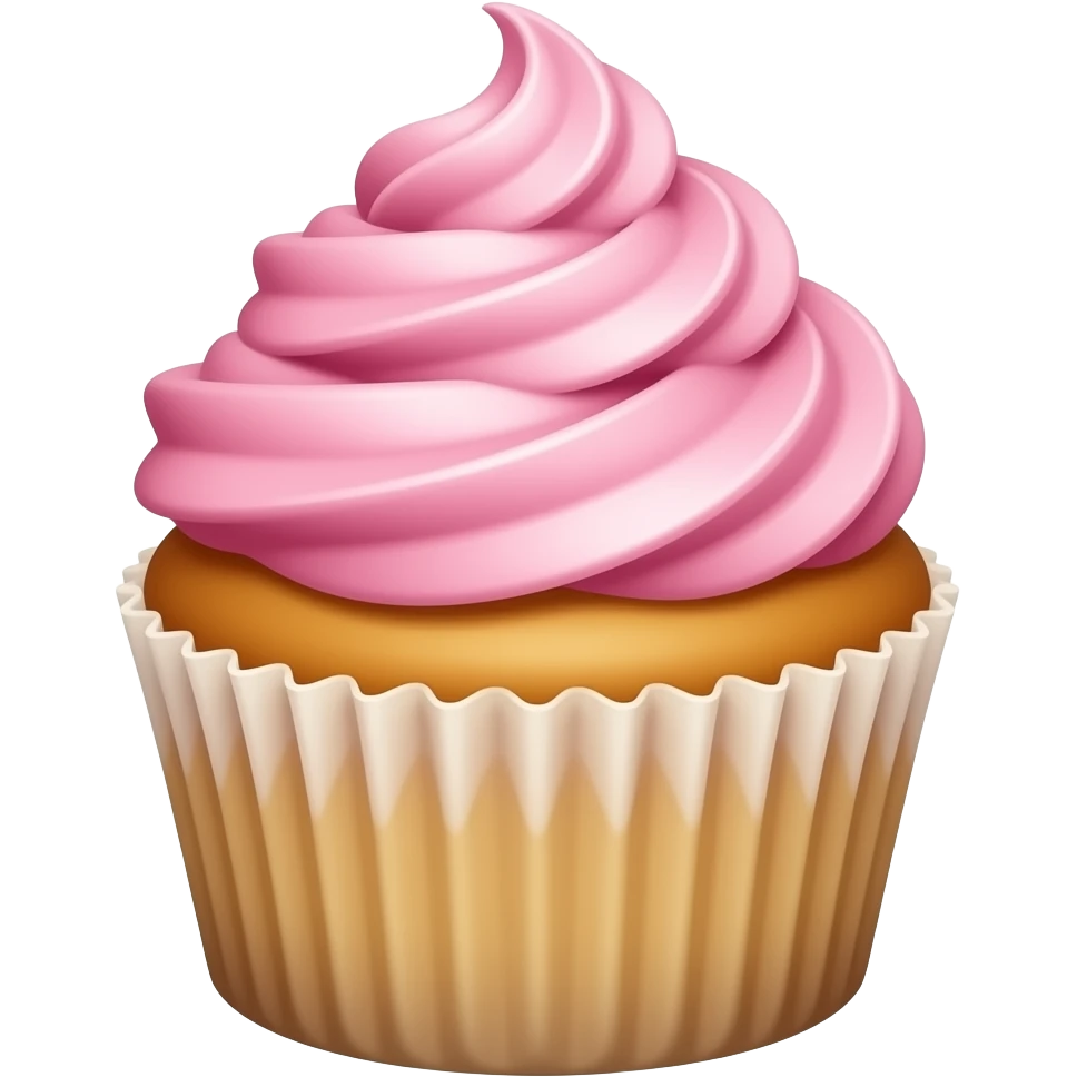 Cupcake with pink icing emoji