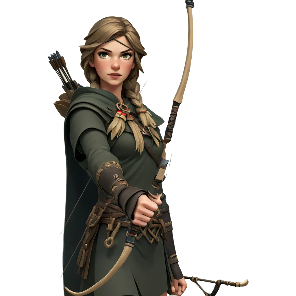 forest warrior with bow emoji