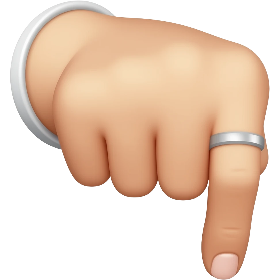 Hand up put ring finger down emoji