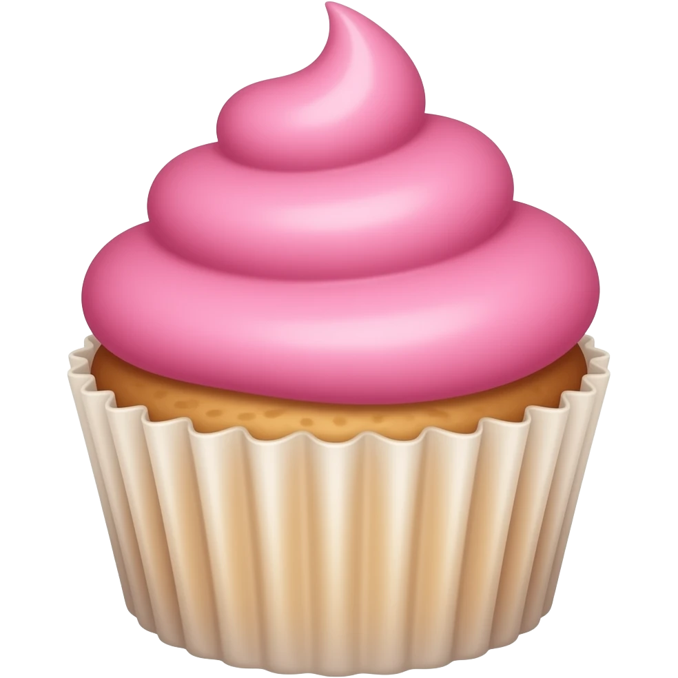 Cupcake with pink icing emoji