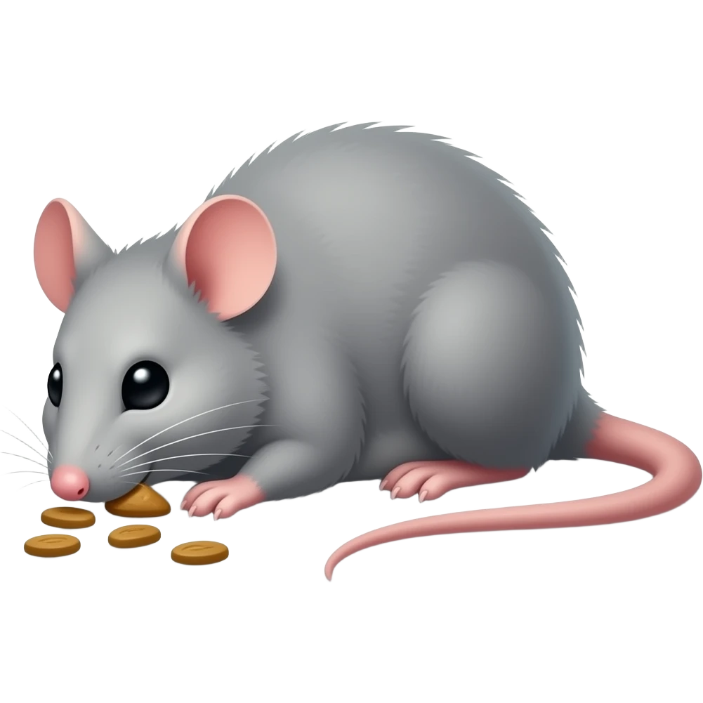 rata escondiendo comida emoji