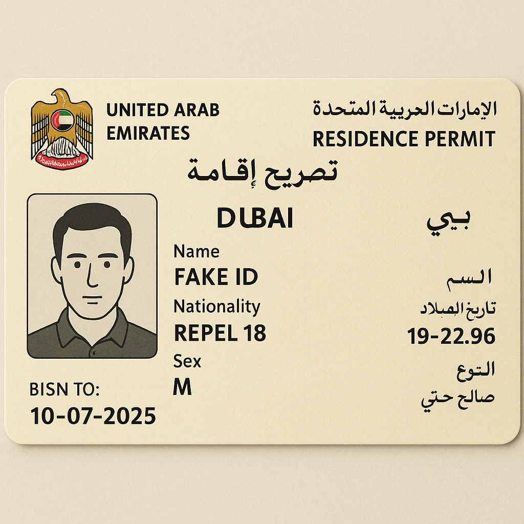 Dubai Residence Permit Card emoji