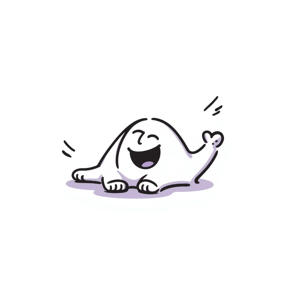 rolling on the floor laughing face emoji, hand-drawn chalk style, soft lilac color palette, rough pastel chalk texture, expressive, emotional, dark background, for Telegram channel emoji