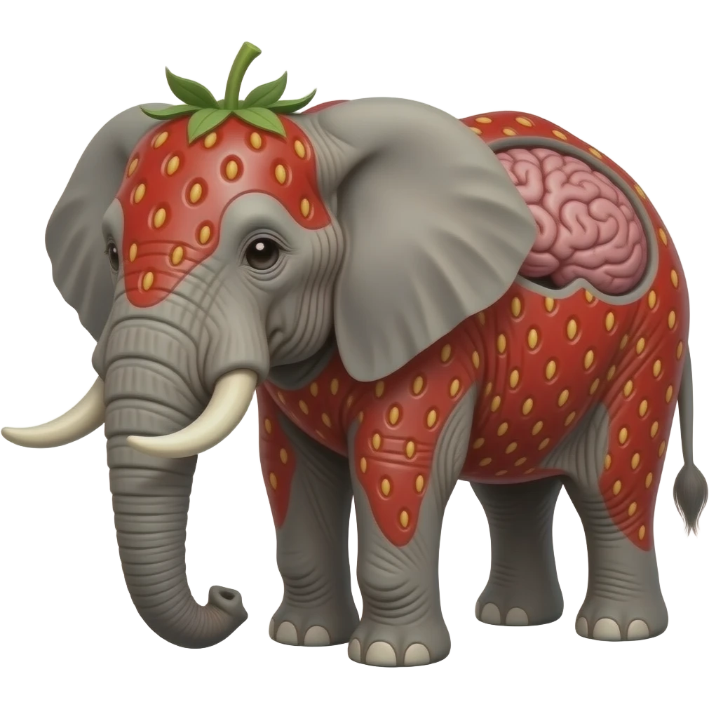 Strawberry elephant Italian brain rot emoji
