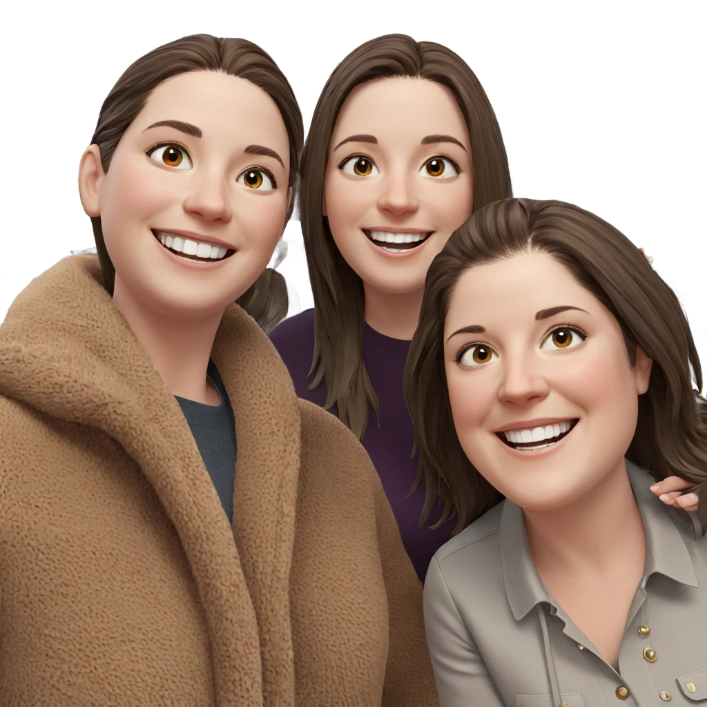 smiling girls near a car emoji