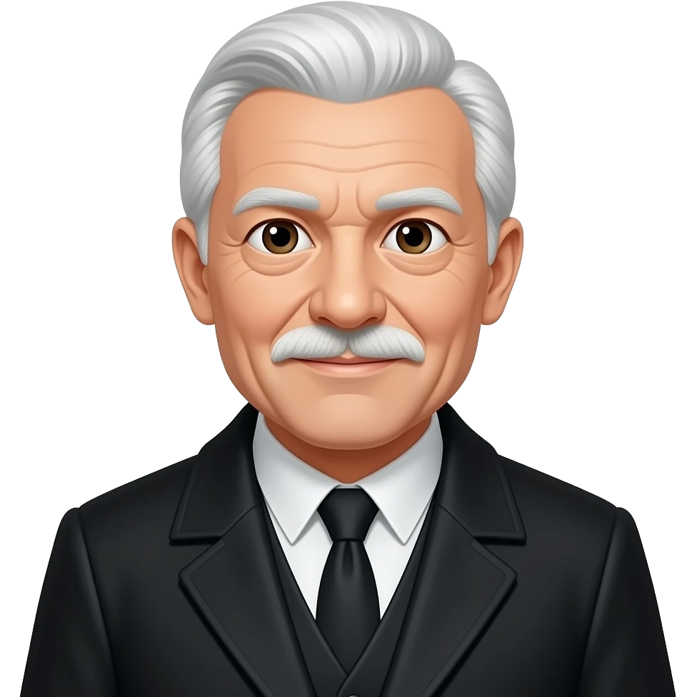 elder in black coat emoji