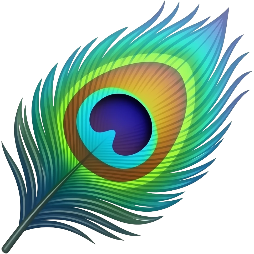 Peacock feather emoji